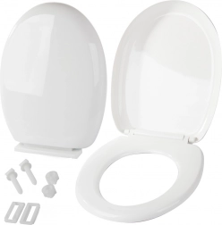 Abattant WC universel à descente amortie, blanc