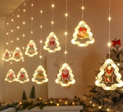 Guirlande lumineuse de Noël pour fenêtre avec USB, 3 m, 125 LED – Noël