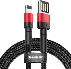 BASEUS Cafule câble USB‑Lightning résistant 1 m, 2,4 A (noir‑rouge)