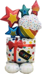 Ballon en aluminium Maxi cadeau 65 × 114 cm