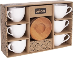 Tasses en porcelaine avec soucoupes WHITELINE 100 ml, lot de 6