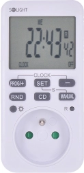 Solight interrupteur horaire numérique hebdomadaire avec grand LCD rétroéclairé