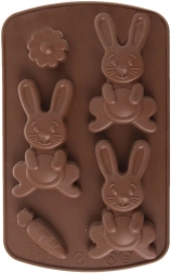 Moule en silicone pour pralines et biscuits lapin SILLINIE
