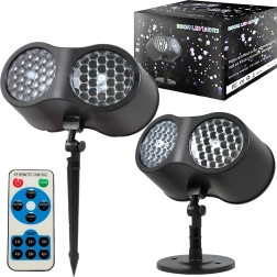 Projecteur laser LED de Noël avec flocons de neige pour maison