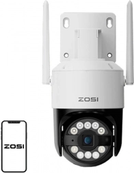 Caméra Wi‑Fi extérieure ZOSI 8 Mpx avec double rotation et inclinaison, IP66 + carte microSD 32 Go
