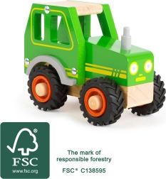 Tracteur en bois Small Foot vert