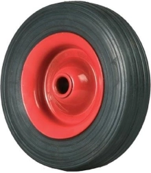 Roue pleine pour diable 120 mm avec disque en métal et moyeu lisse 12 mm