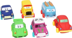 Petite voiture en plastique souple 9 cm à roues libres