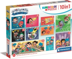 Puzzle DC Super Friends 10 en 1 CLEMENTONI