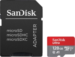 Carte mémoire SanDisk Ultra microSDXC 128 Go A1 140 Mo/s + adaptateur SD