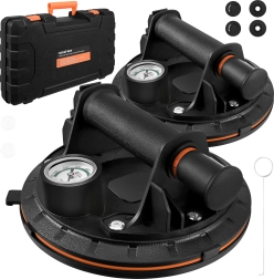 Ventouse à vide avec pompe Bigstren (lot de 2 pcs) avec manomètre et mallette