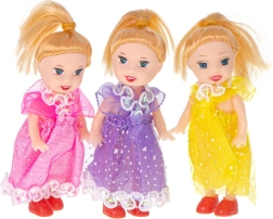 Set de 3 petites poupées pour maison de poupée, 10 cm