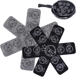 Intercalaires de protection en feutre pour poêles 24 et 32 cm, lot de 2
