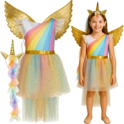 Costume licorne pour enfants 130–140 cm KRUZZEL, ensemble 3 pièces