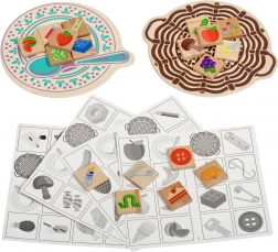 Jeu éducatif en bois COMESTIBLE × NON COMESTIBLE de LUCY & LEO, 56 pièces avec modèles