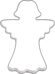 Emporte-pièce en inox ange 8 cm