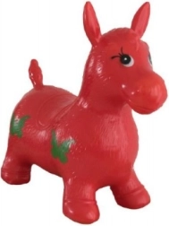 Cheval sauteur gonflable en caoutchouc rouge