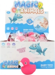 Flamant rose lumineux dans l’eau