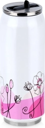 Thermogobelet en forme de canette 500 ml avec motif floral