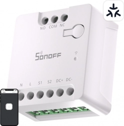 Interrupteur intelligent Wi‑Fi SONOFF MINI‑D avec prise en charge de MATTER (AC/DC 12–48 V, contact sec)