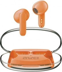 Écouteurs sans fil AWEI T85 bluetooth 5.3 avec ENC TWS (orange)