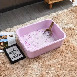 Litière pour chats en gel de silice 1,5 kg, non agglomérante et sans poussière, 3,8 l