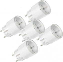 Lot de 5 prises intelligentes Shelly Plug S Gen3 12 A, blanche