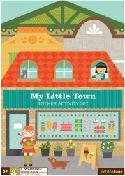 Petit Collage autocollants réutilisables avec scène Mon petit ville