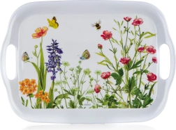 Plateau de service en mélamine Meadow 36 × 25,5 cm avec poignées