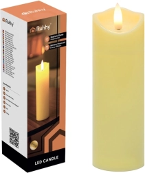 bougie LED 17 × 5 cm à flamme vacillante RUHHY
