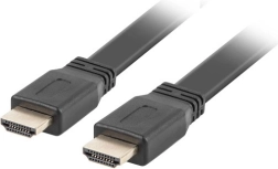 Câble HDMI plat 2.0 1,8 m noir 4K 60 Hz en cuivre massif