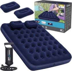 Bestway matelas gonflable en velours Queen 203 × 152 cm avec pompe et oreillers