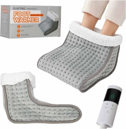 Chausson chauffant électrique pour les pieds 75 W avec minuterie et 9 niveaux - 1 pièce