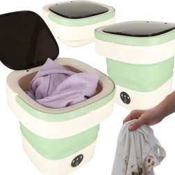 Mini-lave-linge de voyage pliable 12 l vert