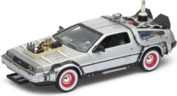 Modèle de voiture en métal DeLorean du film Retour vers le futur III à l’échelle 1:24
