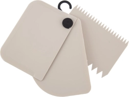 Set de spatules de pâtisserie lisse et crantée, 3 pièces