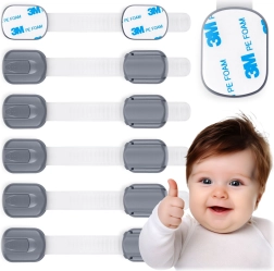 Sécurité enfant pour placards Ricokids - 6 pièces – Gris