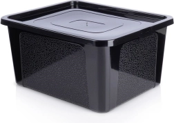 Boîte de rangement en plastique avec couvercle 20 l