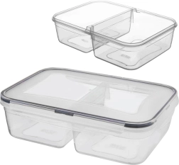 Boîte alimentaire compartimentée avec couvercle et joint 2 l