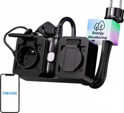 Multiprise extérieure intelligente Meross Wi‑Fi avec mesure, IP44, Matter