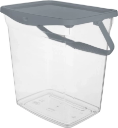 Boîte en plastique 6 L pour lessive en poudre et capsules avec couvercle et poignée