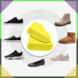 Surbottes en silicone imperméables, antidérapantes, taille M, jaunes