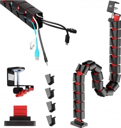 Organisateur de câbles noir rouge 1345 mm Nano RS