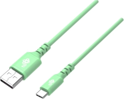 Câble USB–USB‑C en silicone 1 m, vert, charge rapide