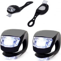 Lot de 2 lampes de vélo en silicone, étanches