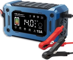 Chargeur microprocesseur 12 V 15 A avec réparation et maintien, LCD, pour AGM, GEL et LiFePO4