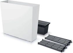 Jardinière haute URBI CASE T avec insert de 77 cm, blanche