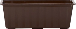 Jardinière de balcon en plastique 80 cm marron