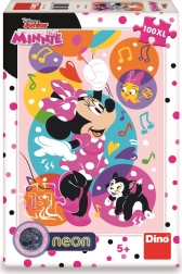 Puzzle Néon Lumineux Minnie et Ballons 100 pièces XL