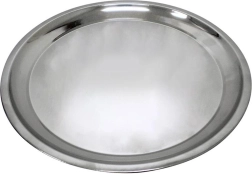 Plateau rond de service en acier inoxydable TORO 35 cm